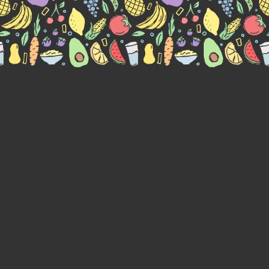 Sağlıklı besin. Sağlıklı gıda geçmişi çizilmiş