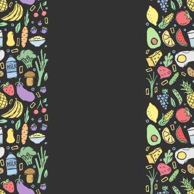 Sağlıklı besin. Sağlıklı gıda geçmişi çizilmiş