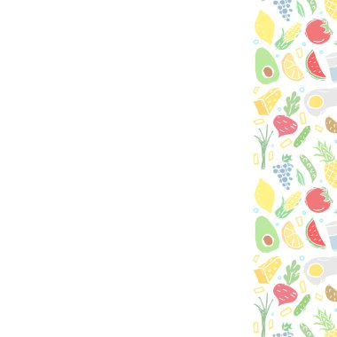 Sağlıklı besin. Sağlıklı gıda geçmişi çizilmiş