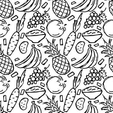 Sağlıklı beslenme düzeni. Sağlıklı gıda geçmişi çizilmiş