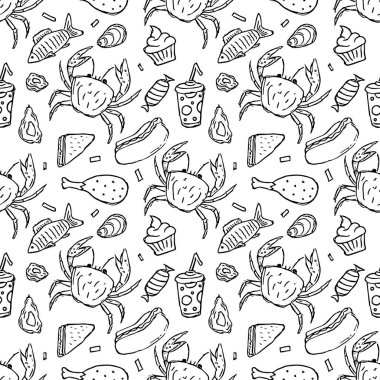 Kusursuz yemek kalıbı. Karalama yemek arka planı