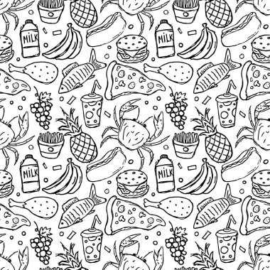 Kusursuz yemek kalıbı. Karalama yemek arka planı