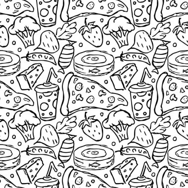 Kusursuz yemek kalıbı. Karalama yemek arka planı