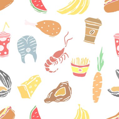 Kusursuz yemek kalıbı. Karalama yemek arka planı