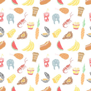 Kusursuz yemek kalıbı. Karalama yemek arka planı