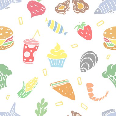 Kusursuz yemek kalıbı. Karalama yemek arka planı