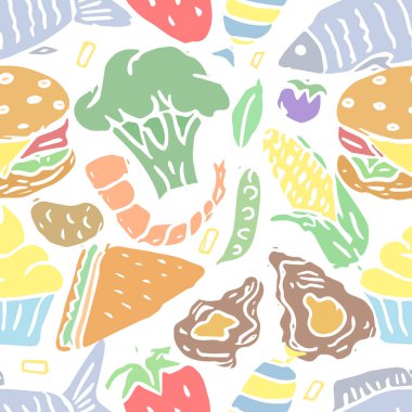 Kusursuz yemek kalıbı. Karalama yemek arka planı