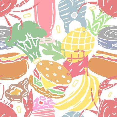 Kusursuz yemek kalıbı. Karalama yemek arka planı