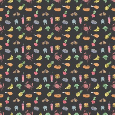 Kusursuz yemek kalıbı. Karalama yemek arka planı