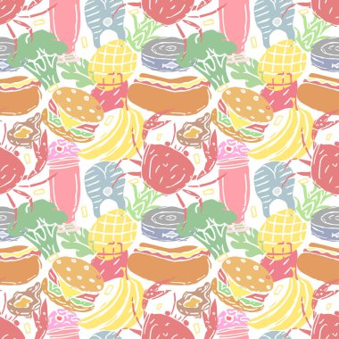 Kusursuz yemek kalıbı. Karalama yemek arka planı