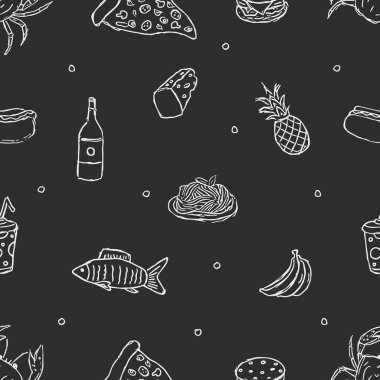 Kusursuz yemek kalıbı. Gıda arkaplanı çizildi