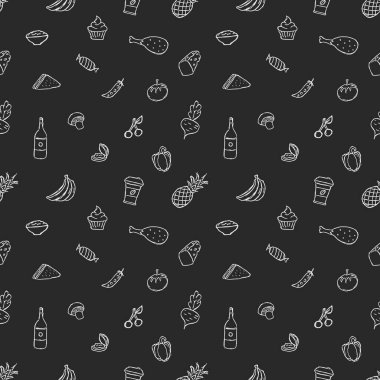 Kusursuz yemek kalıbı. Gıda arkaplanı çizildi