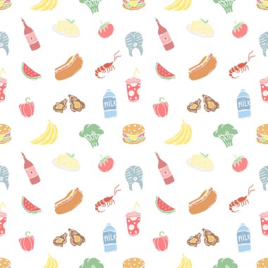 Kusursuz yemek kalıbı. Gıda arkaplanı çizildi