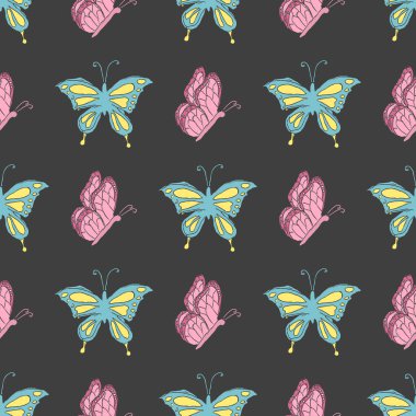 Kusursuz kelebek deseni. Kelebek arkaplanı çizildi