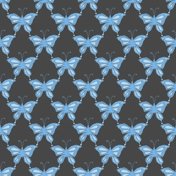 Kusursuz Kelebek Deseni Kelebek Arkaplanı Çizildi — Stok fotoğraf