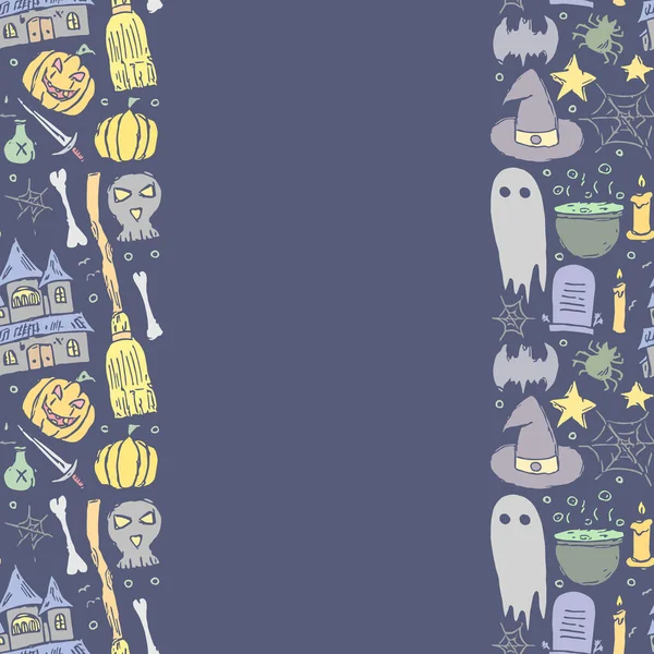 Halloween Doodle Halloween Pozadí Místem Pro Text — Stock fotografie