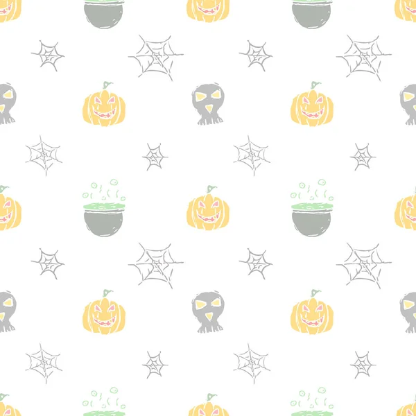 Seamless Halloween Pattern Doodle Halloween Background — Photo
