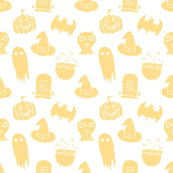Seamless Halloween Pattern Doodle Halloween Background — ストック写真