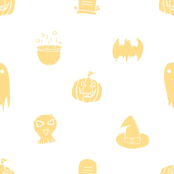 Seamless Halloween Pattern Doodle Halloween Background — Photo