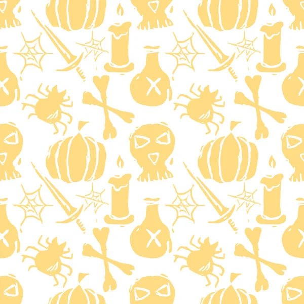 Seamless Halloween Pattern Doodle Halloween Background — Fotografia de Stock