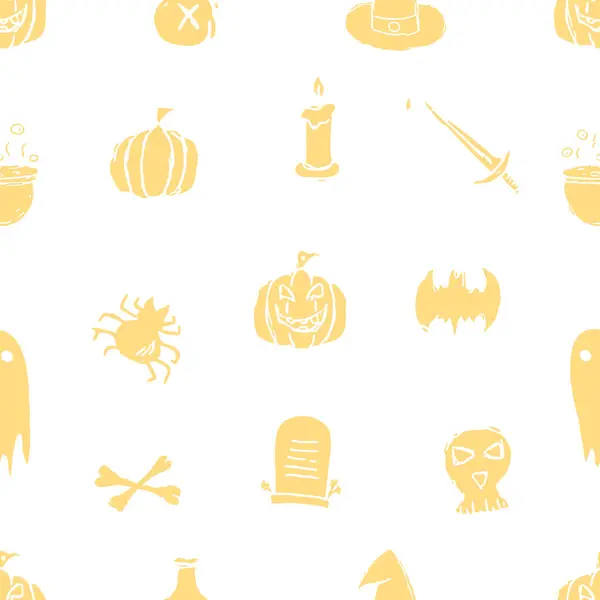 Seamless Halloween Pattern Doodle Halloween Background – stockfoto