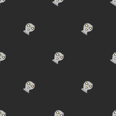 Seamless Halloween pattern. Doodle Halloween background