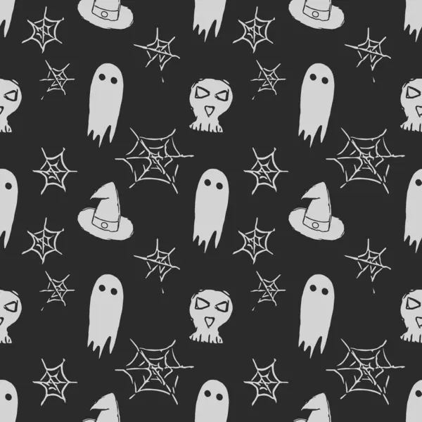 Seamless Halloween Pattern Doodle Halloween Background — Stock Fotó