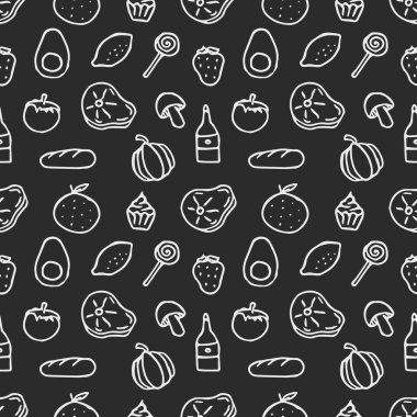 Kusursuz yemek kalıbı. Karalama yemek arka planı