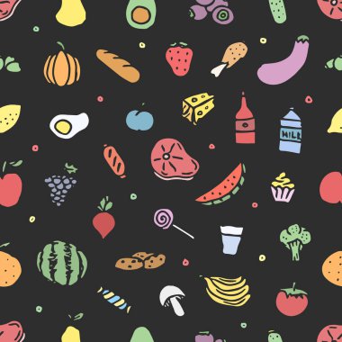 Kusursuz yemek kalıbı. Karalama yemek arkaplanı çiz