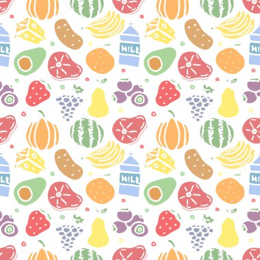 Kusursuz yemek kalıbı. Karalama yemek arkaplanı çiz