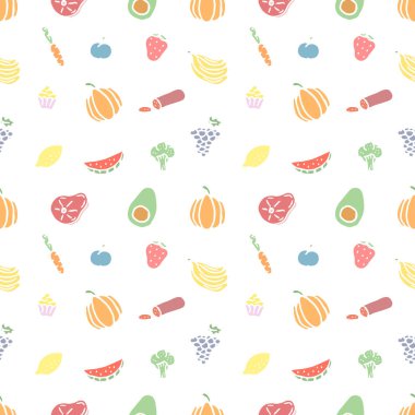 Kusursuz yemek kalıbı. Karalama yemek arkaplanı çiz