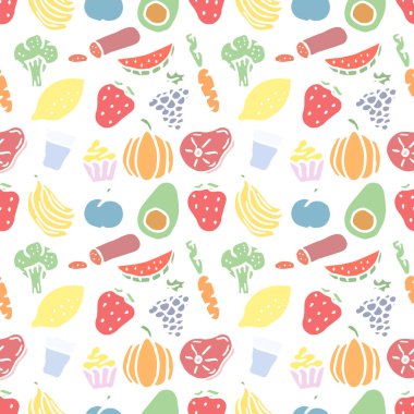 Kusursuz yemek kalıbı. Karalama yemek arkaplanı çiz