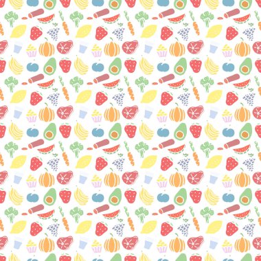 Kusursuz yemek kalıbı. Karalama yemek arkaplanı çiz