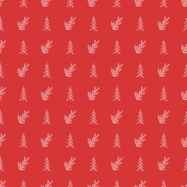 Kusursuz noel ağacı deseni. Yeni yıl geçmişi. Noel ağacıyla karalama çizimi