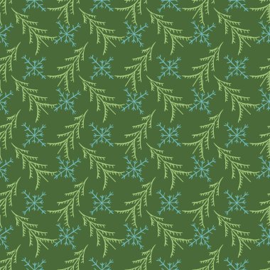 Kusursuz Noel şablonu. Yeni yıl geçmişi. Noel simgeleriyle karalama çizimi