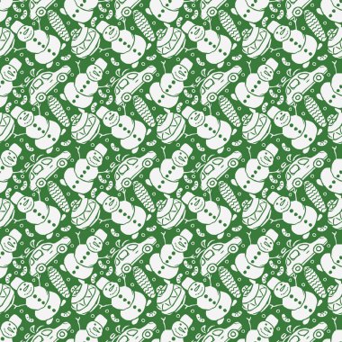 Kusursuz Noel şablonu. Yeni yıl geçmişi. Noel simgeleriyle karalama çizimi