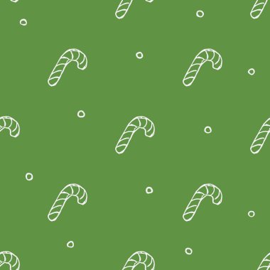 Kusursuz Noel şablonu. Yeni yıl geçmişi. Noel simgeleriyle karalama çizimi