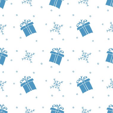 Kusursuz Noel şablonu. Yeni yıl geçmişi. Noel simgeleriyle karalama çizimi