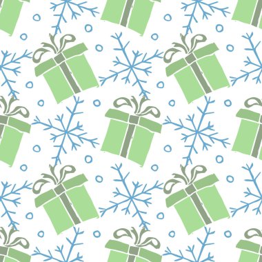 Kusursuz Noel şablonu. Yeni yıl geçmişi. Noel simgeleriyle karalama çizimi