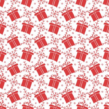 Kusursuz Noel şablonu. Yeni yıl geçmişi. Noel simgeleriyle karalama çizimi