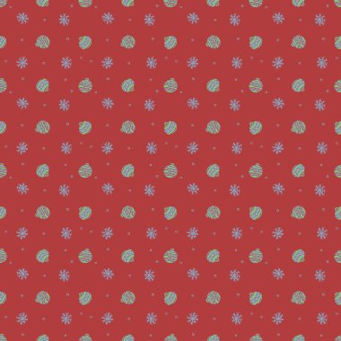 Kusursuz Noel şablonu. Yeni yıl geçmişi. Noel simgeleriyle karalama çizimi