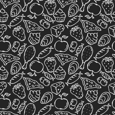 Kusursuz yemek kalıbı. Karalama yemek arka planı