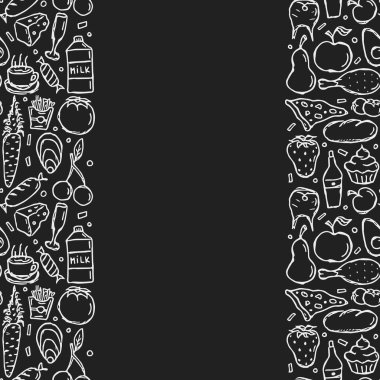 Karalama yemek geçmişi. Gıda çerçeve çizimi