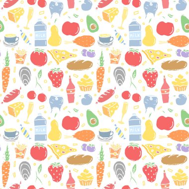 Kusursuz yemek kalıbı. Karalama yemek arka planı