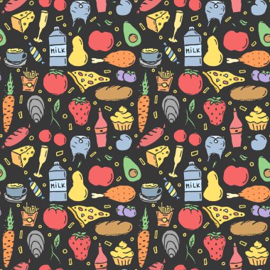 Kusursuz yemek kalıbı. Karalama yemek arka planı