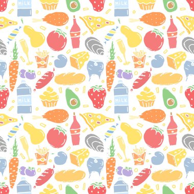 Kusursuz yemek kalıbı. Karalama yemek arka planı