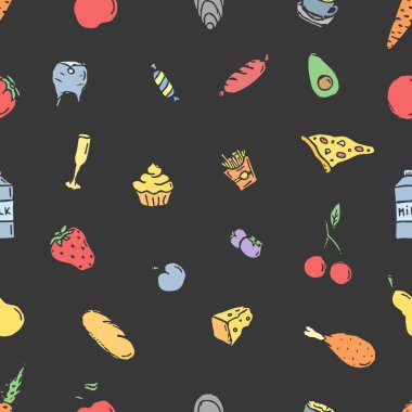 Kusursuz yemek kalıbı. Karalama yemek arka planı