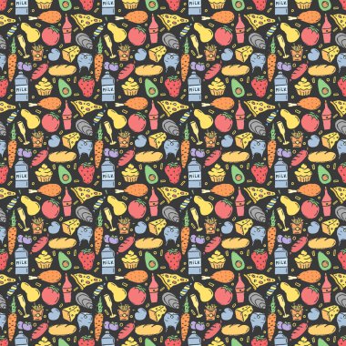 Kusursuz yemek kalıbı. Karalama yemek arka planı