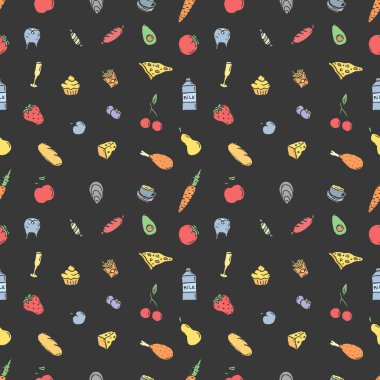 Kusursuz yemek kalıbı. Karalama yemek arka planı