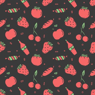 Kusursuz yemek kalıbı. Karalama yemek arka planı